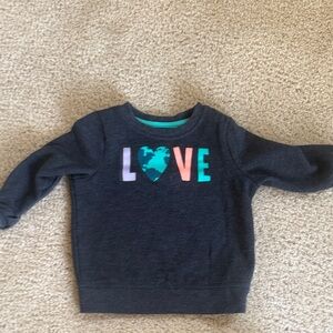Cat & Jack Dark Gray Love Sweatshirt